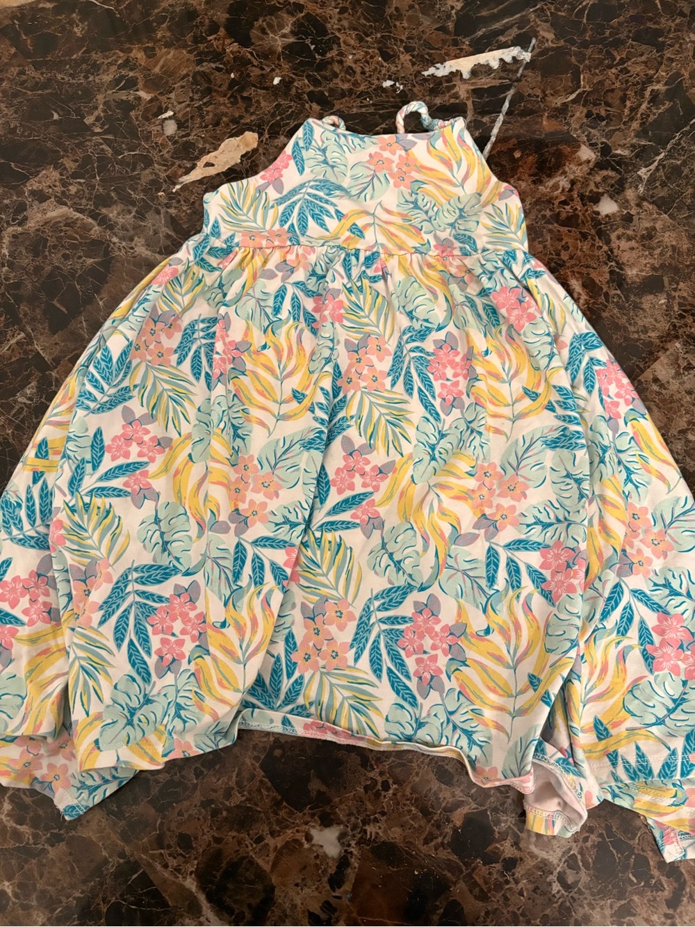 Tommy Bahama Floral Halter Dress in Teal, Yellow & Pink